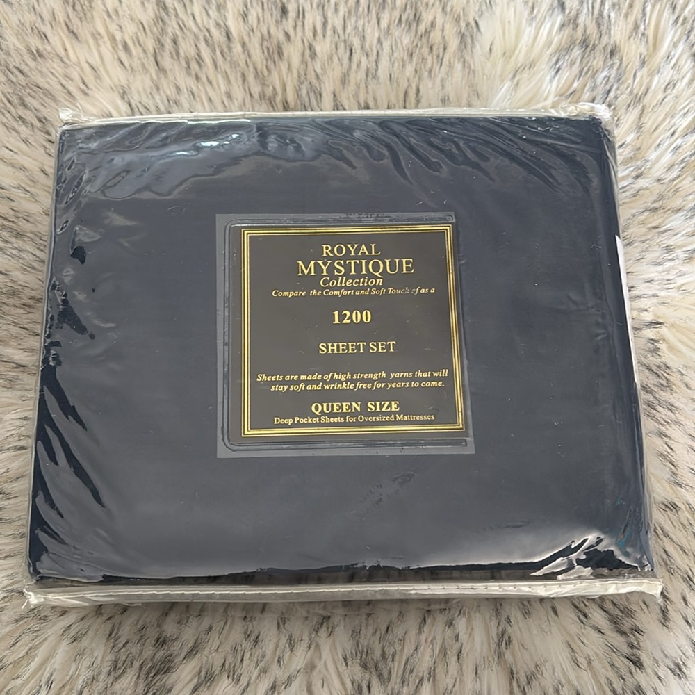 ✨2/$90✨ NWT Royal Mystique Collection 1200 Elegance QUEEN Size Bed Set